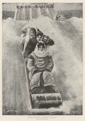 Canadian Winter Sports, tobogganing at Montreal